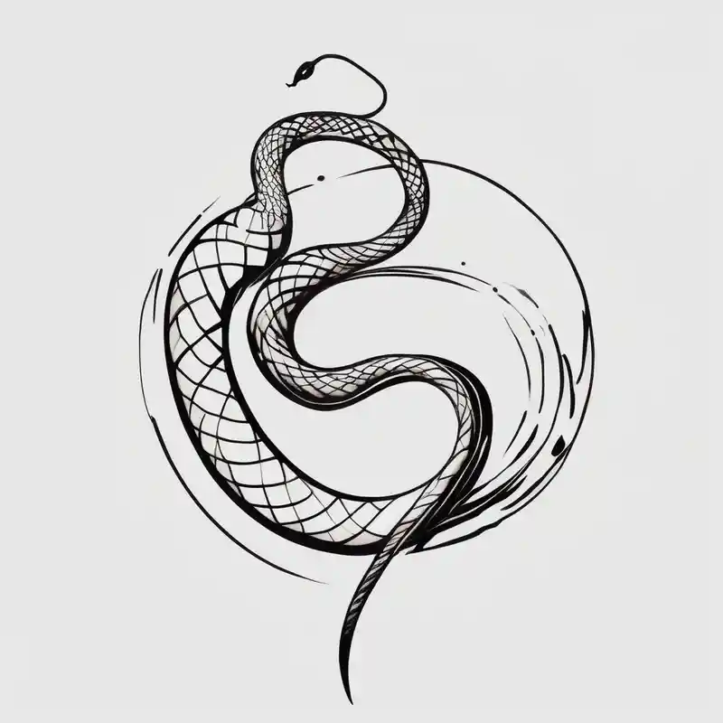 watercolor style Signification du tatouage de serpent en 2025 &Générer gratuitement about Create a simple minimalist snake tattoo that’s feminine and fine line glitter tattoo and Create a simple minimalist snake tattoo that’s feminine and fine line glitter tattoo